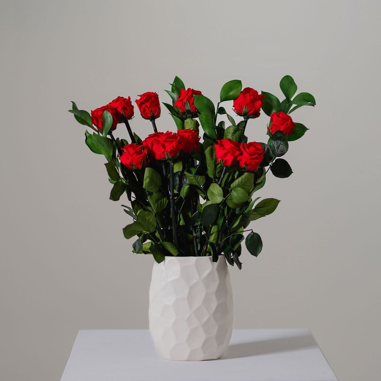 Preserved Rose Stem Bouquet - Dozen